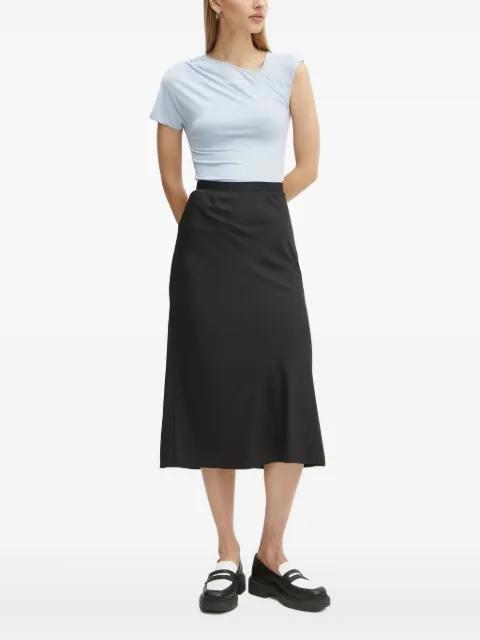 asymmetric-neckline T-shirt by KARL LAGERFELD