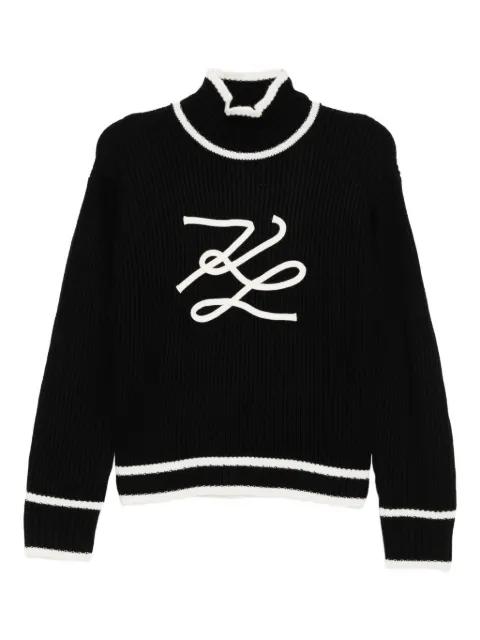 autograph-braided jumper by KARL LAGERFELD