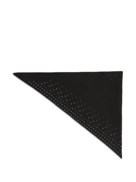 autograph rhinestone triangle scarf by KARL LAGERFELD