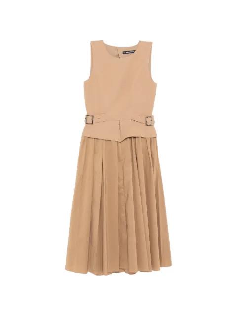 belt-detail midi dress by KARL LAGERFELD