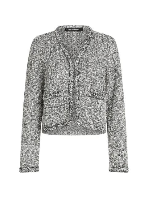 bouclé-knit cardigan by KARL LAGERFELD