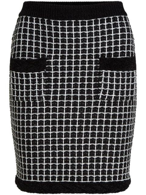 bouclé two-pocket pencil skirt by KARL LAGERFELD