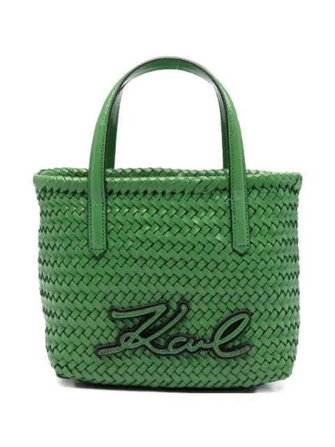 braided tote bag by KARL LAGERFELD