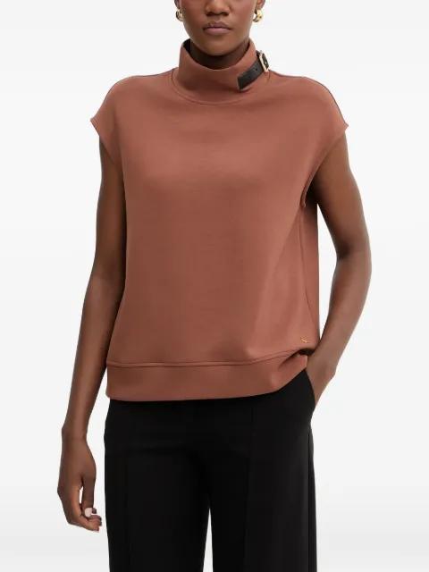buckle high-neck top by KARL LAGERFELD
