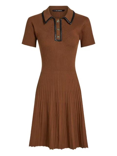 button-fastening polo dress by KARL LAGERFELD