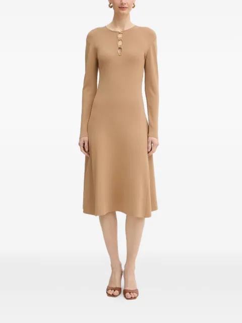 buttons-detail midi dress by KARL LAGERFELD