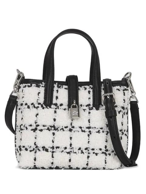 check-pattern padlock tote bag by KARL LAGERFELD