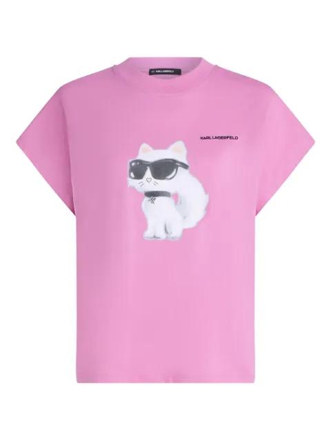 choupette-print oversized T-shirt by KARL LAGERFELD