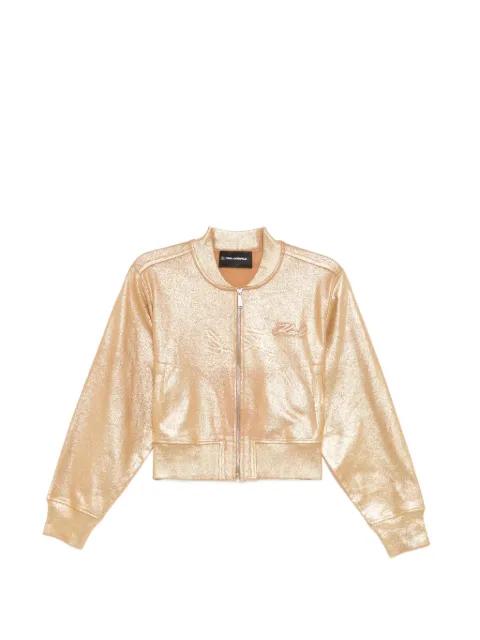 coated bomber jacket by KARL LAGERFELD
