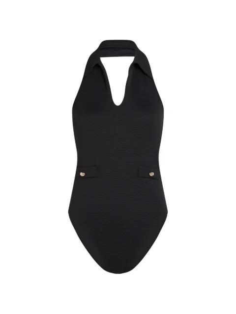 collar detail swimsuit by KARL LAGERFELD