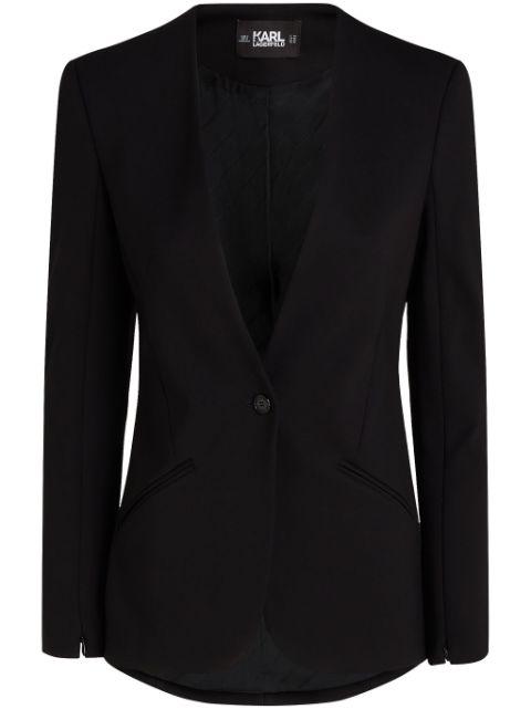 collarless single-breasted blazer by KARL LAGERFELD