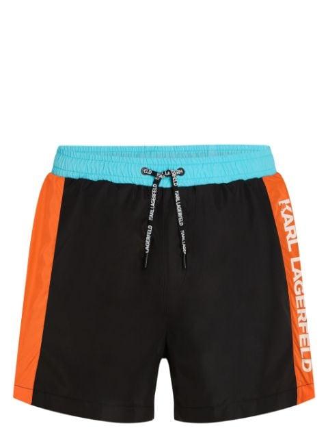 colour-block swim shorts by KARL LAGERFELD