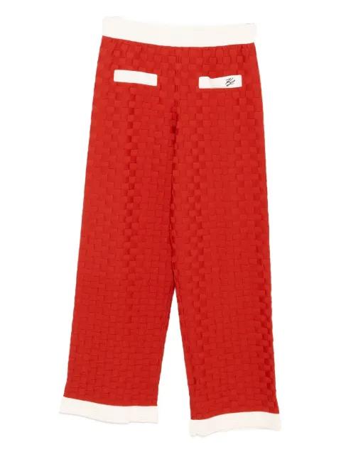 contrast knit trousers by KARL LAGERFELD