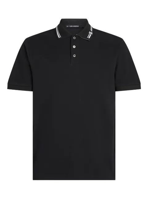contrast-trim polo shirt by KARL LAGERFELD