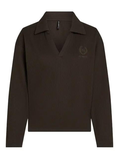 crest-embroidered polo shirt by KARL LAGERFELD