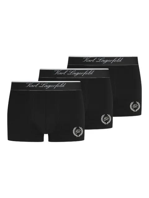 crest-logo boxers (pack of three) by KARL LAGERFELD