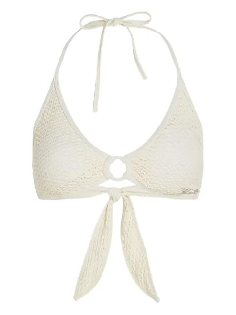 crochet bikini top by KARL LAGERFELD