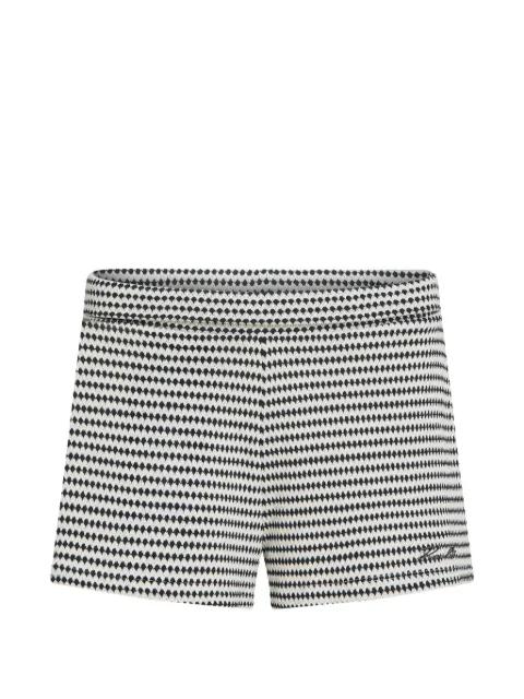 crochet striped mini shorts by KARL LAGERFELD