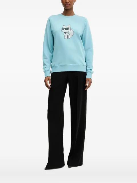 crystal-embellished sweatshirt by KARL LAGERFELD