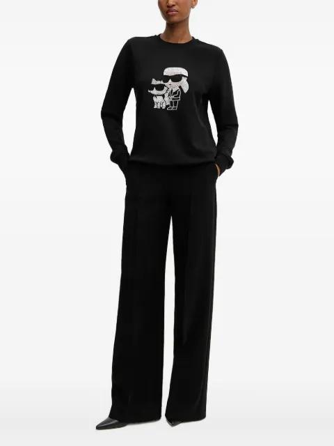crystal-embellished sweatshirt by KARL LAGERFELD