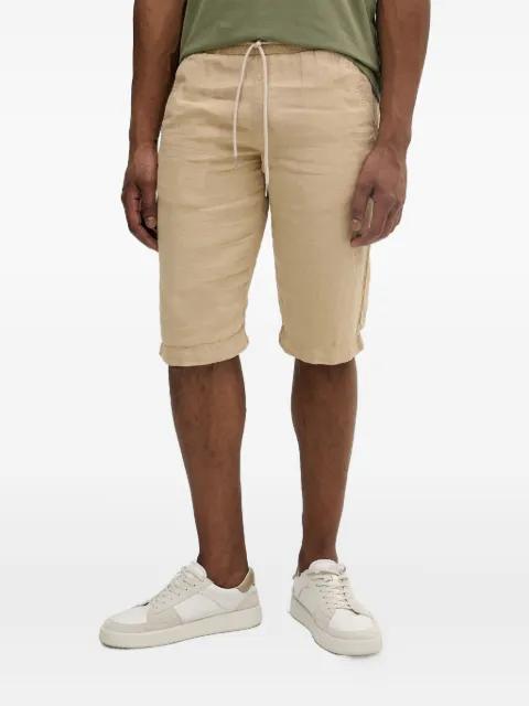 drawstring linen shorts by KARL LAGERFELD