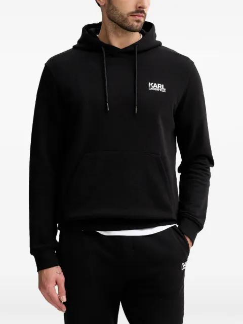 drawstring logo-print hoodie by KARL LAGERFELD