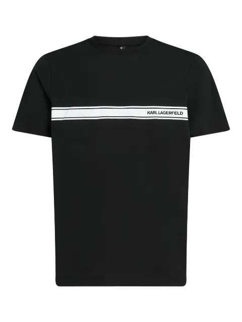 elongated-logo T-shirt by KARL LAGERFELD