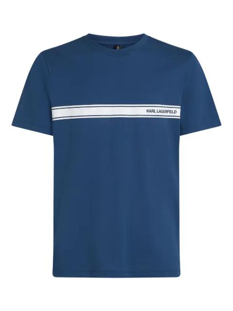 elongated-logo beach T-shirt by KARL LAGERFELD