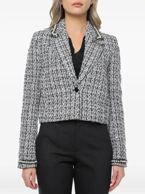 embellished bouclé jacket by KARL LAGERFELD