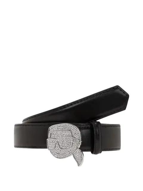 embellished-buckle belt by KARL LAGERFELD