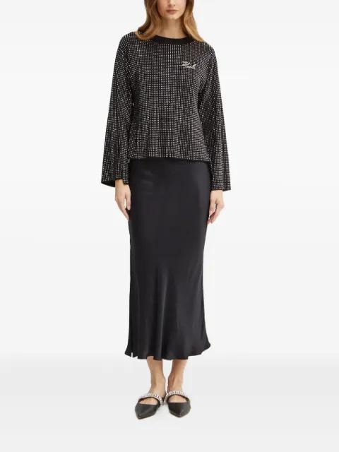 embellished long-sleeve sweater by KARL LAGERFELD