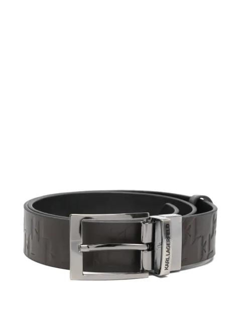embossed buckle belt by KARL LAGERFELD