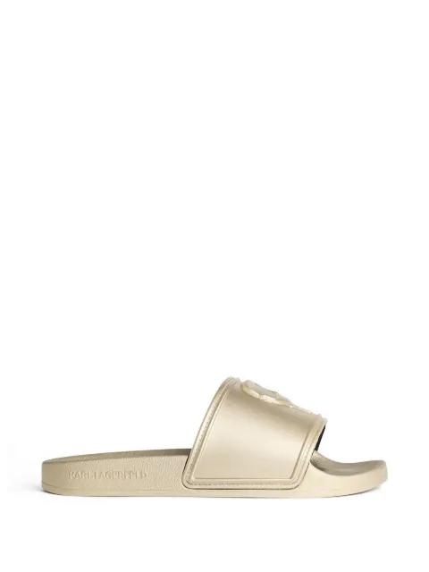 embossed logo slides by KARL LAGERFELD