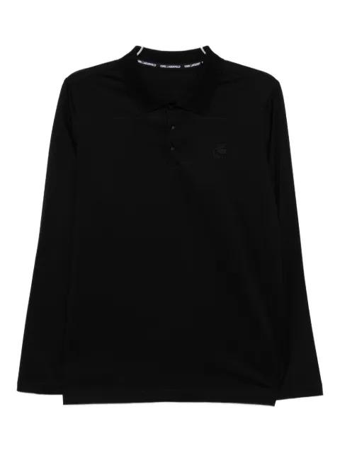 embroidered-logo cotton polo shirt by KARL LAGERFELD