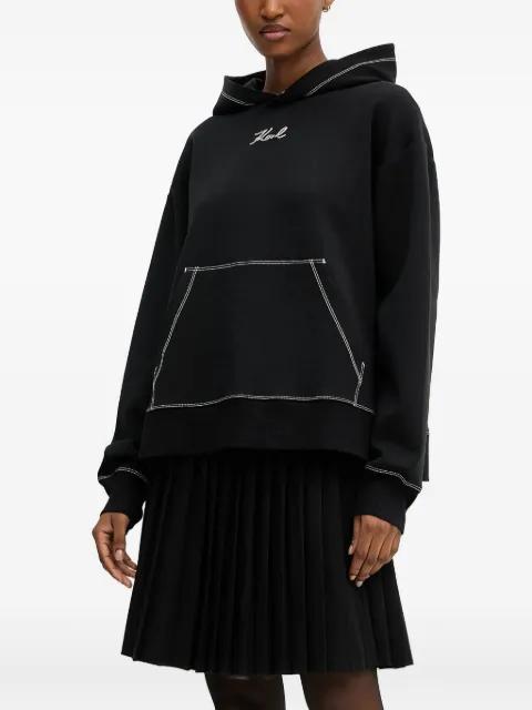 embroidered-logo hoodie by KARL LAGERFELD
