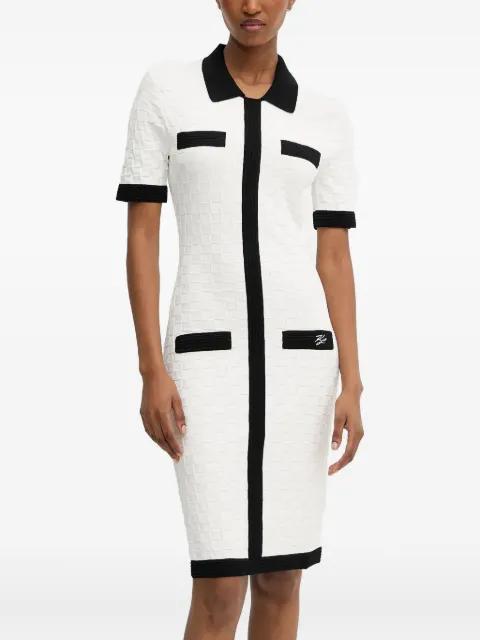 embroidered-logo midi dress by KARL LAGERFELD
