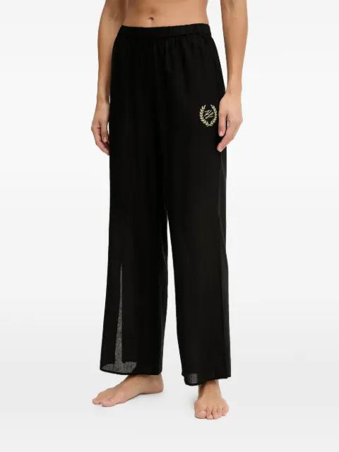 embroidery straight-leg trousers by KARL LAGERFELD