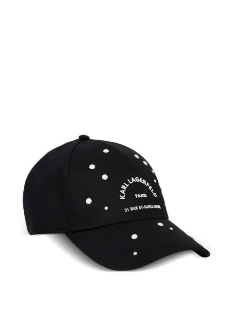 faux-pearl baseball cap by KARL LAGERFELD