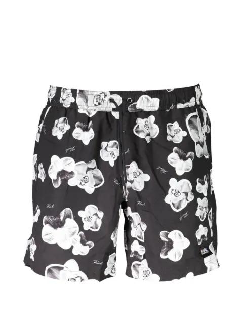 floral-print swim shorts by KARL LAGERFELD