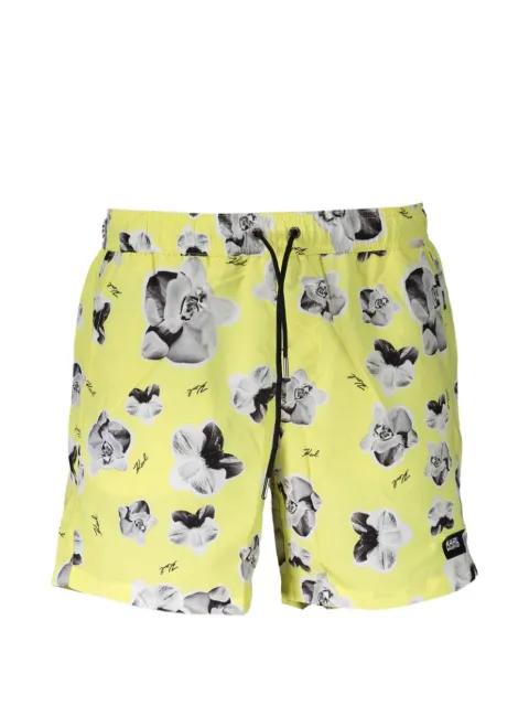 floral-print swim shorts by KARL LAGERFELD