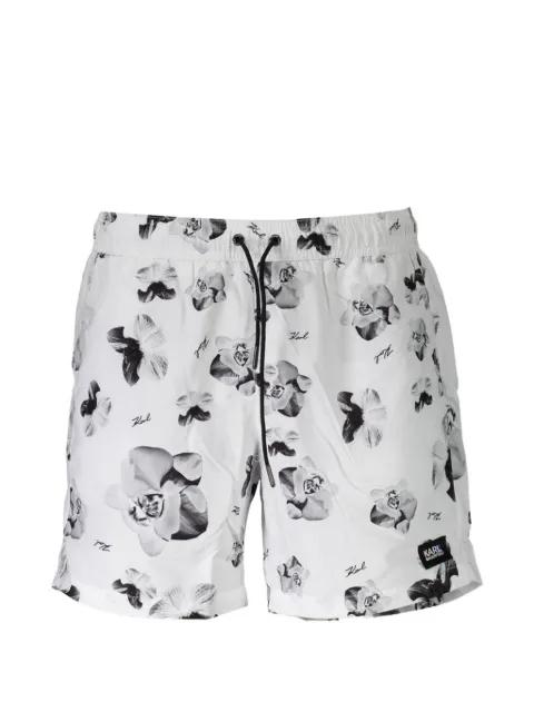 floral-print swim trunks by KARL LAGERFELD