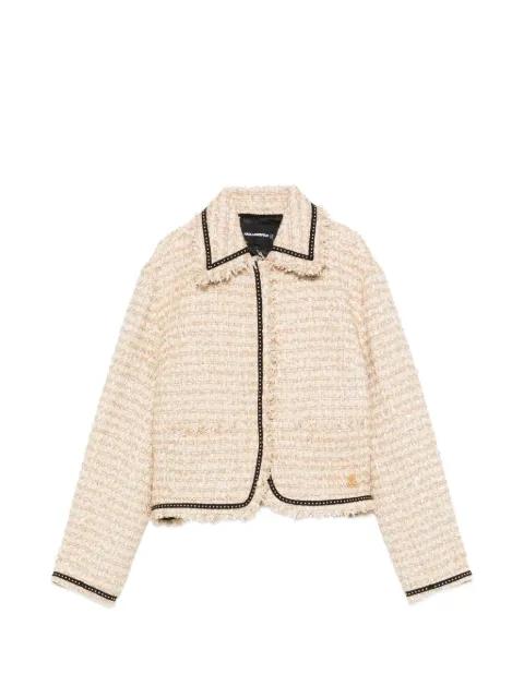 frayed-trim jacket by KARL LAGERFELD
