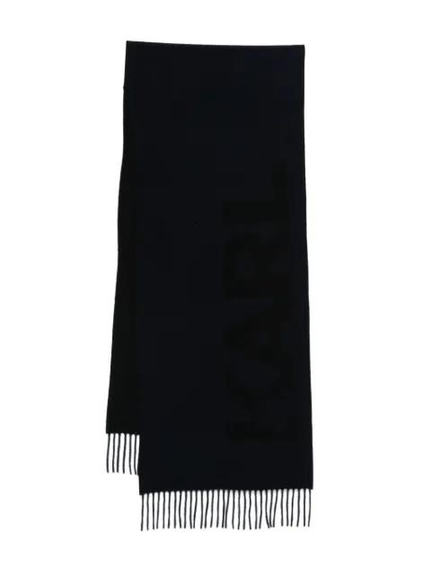 fringed scarf by KARL LAGERFELD