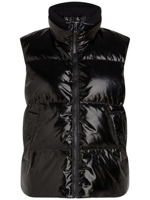 funnel-neck padded gilet by KARL LAGERFELD