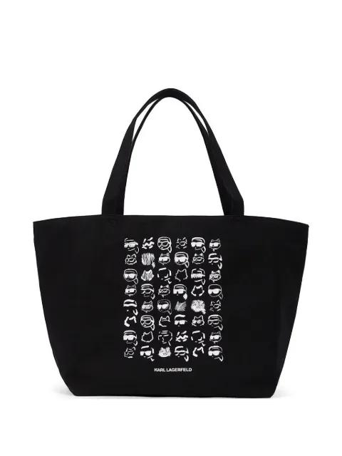 graphic-print canvas tote bag by KARL LAGERFELD