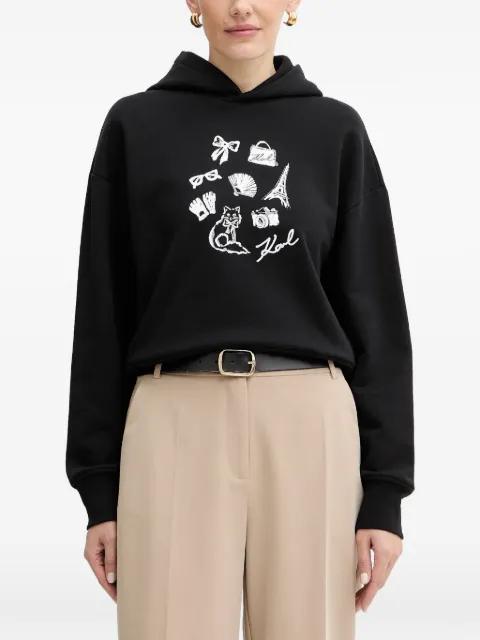 graphic-print hoodie by KARL LAGERFELD