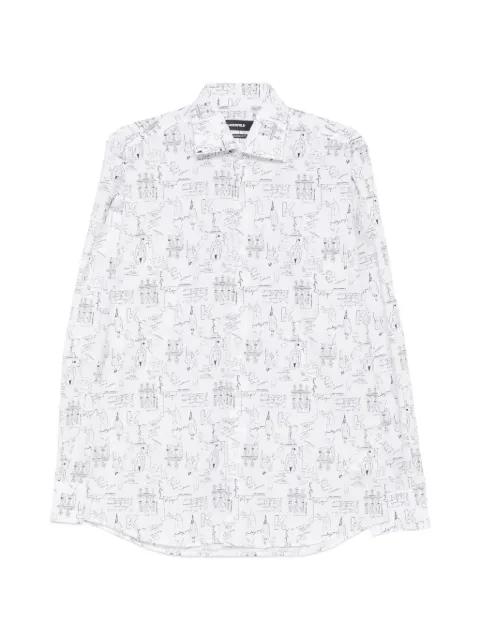 graphic-print long-sleeve shirt by KARL LAGERFELD