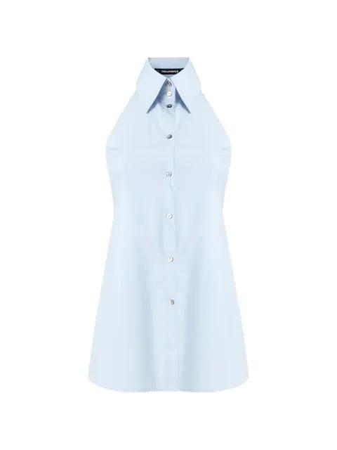 halter-neck poplin blouse by KARL LAGERFELD