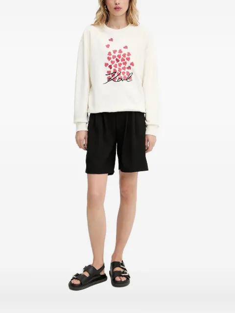 heart-print sweatshirt by KARL LAGERFELD