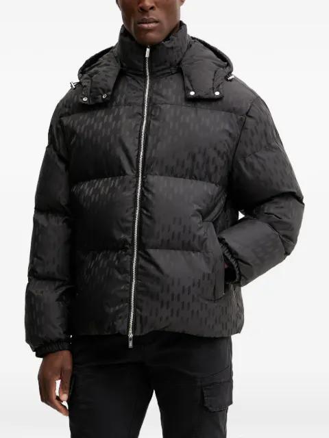 hoodied patterned jacket by KARL LAGERFELD